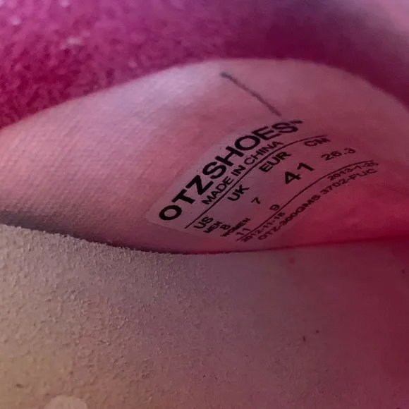 🔥NEW OTZ 300GMS UNISEX LINEN Shoes in Fuchsia (pink) NWT - Picture 11 of 16